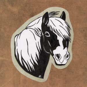 Lineart Pferdeportrait