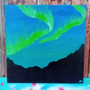 Nordlichter in den Bergen